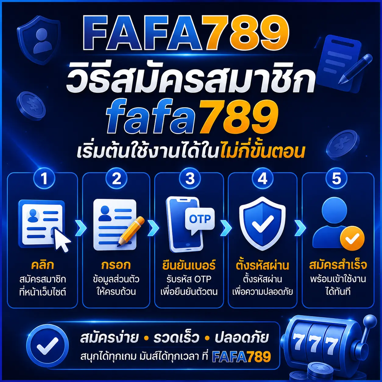 วิธีสมัครสมาชิก fafa789 เริ่มต้นใช้งานได้ในไม่กี่ขั้นตอน